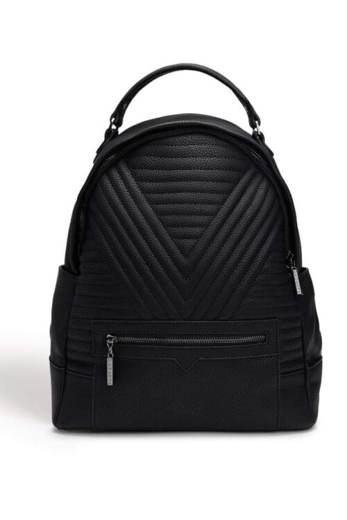 Camberwell Black Quilted Vegan Backpack