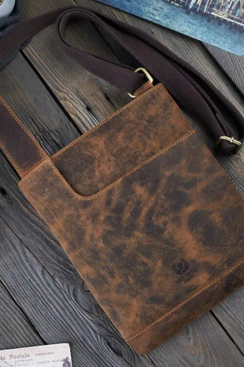 Natural Grain Leather Handbag